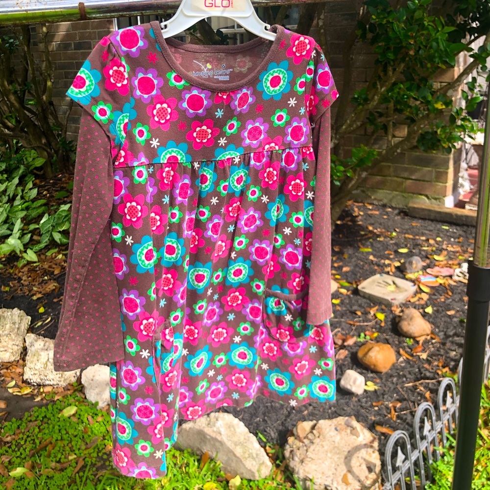 Floral long sleeve, jumping beans
